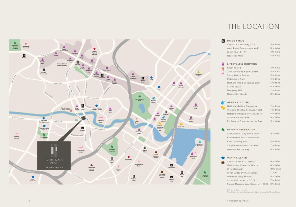 Promenade Peak Location Map